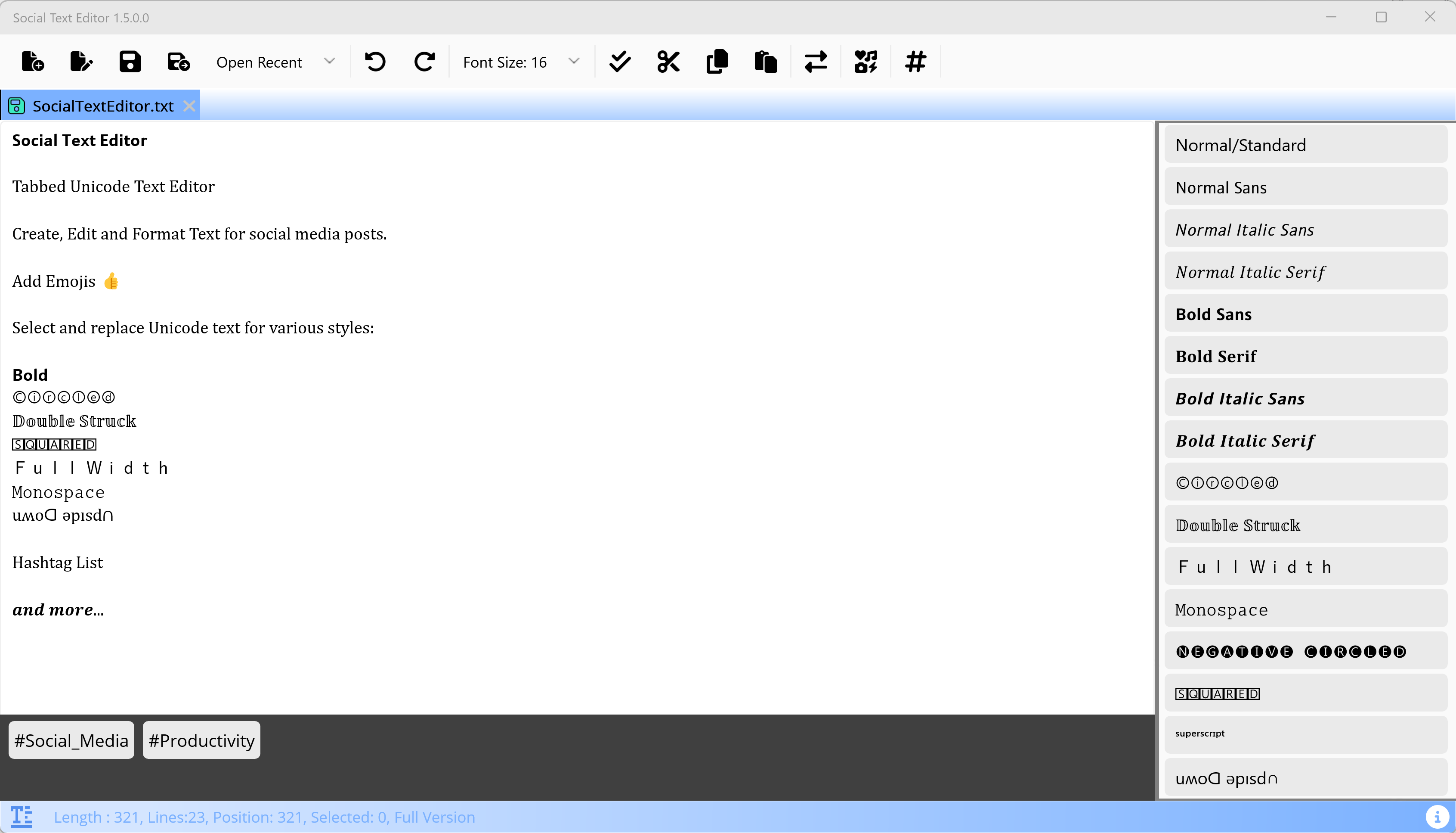 Light mode screenshot